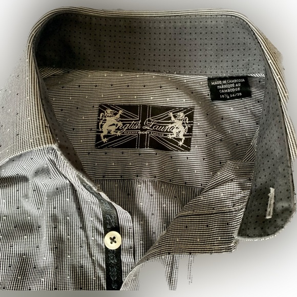 English Laundry Dress Shirt Flip cuffs Sz. 15.5 - Picture 2 of 8